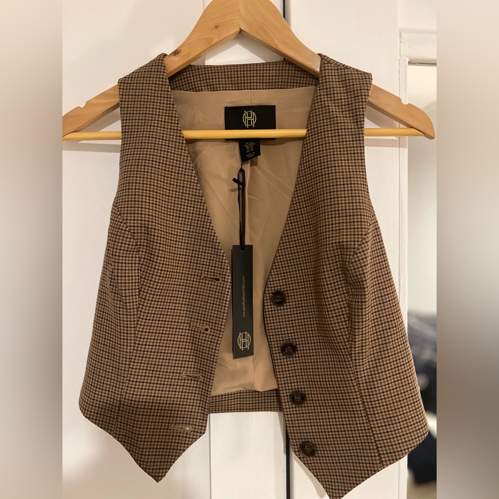House of Harlow Plaid Vest NWT